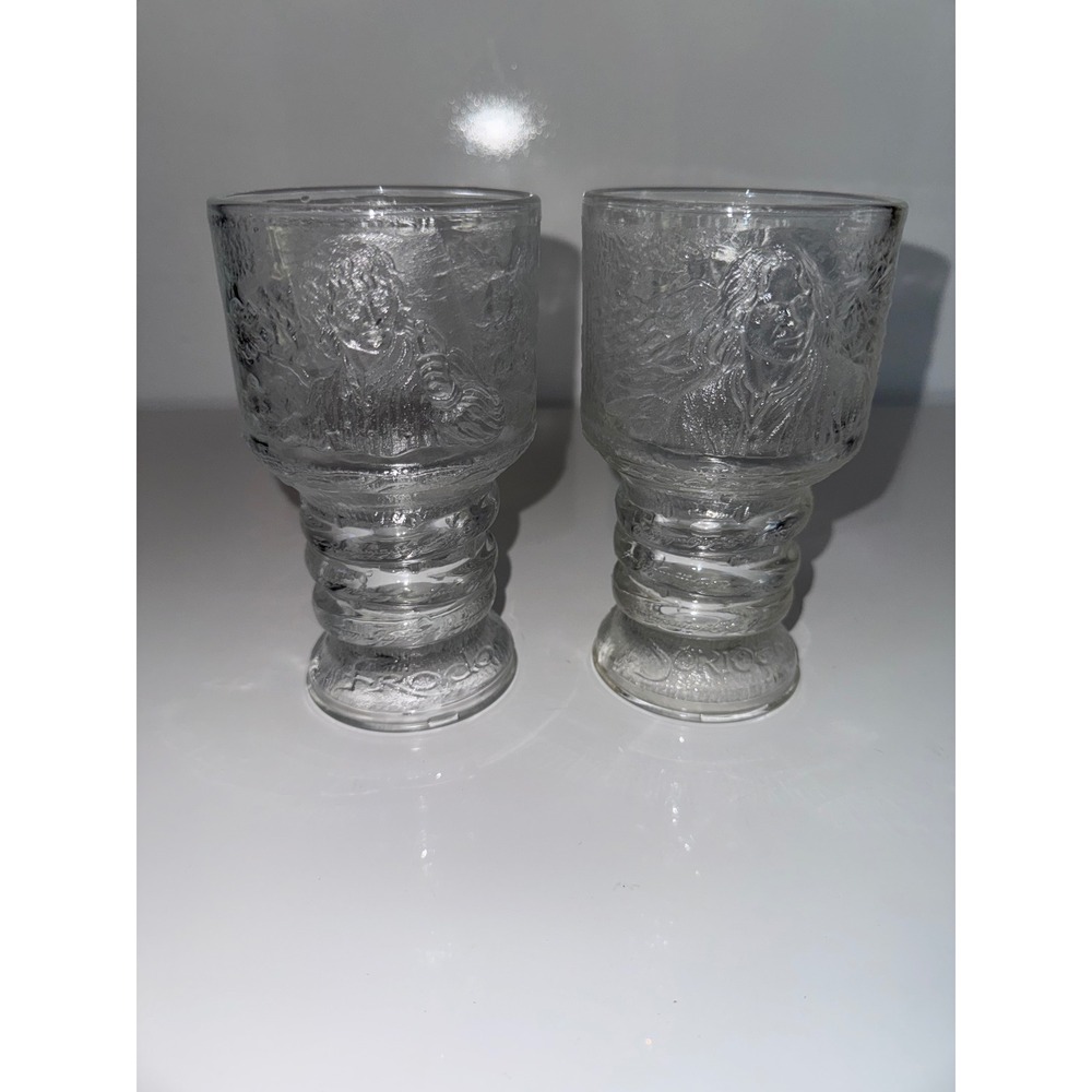 2001 Burger King Lord of the Rings Fellowship of the Ring Glass Goblets Set of 2